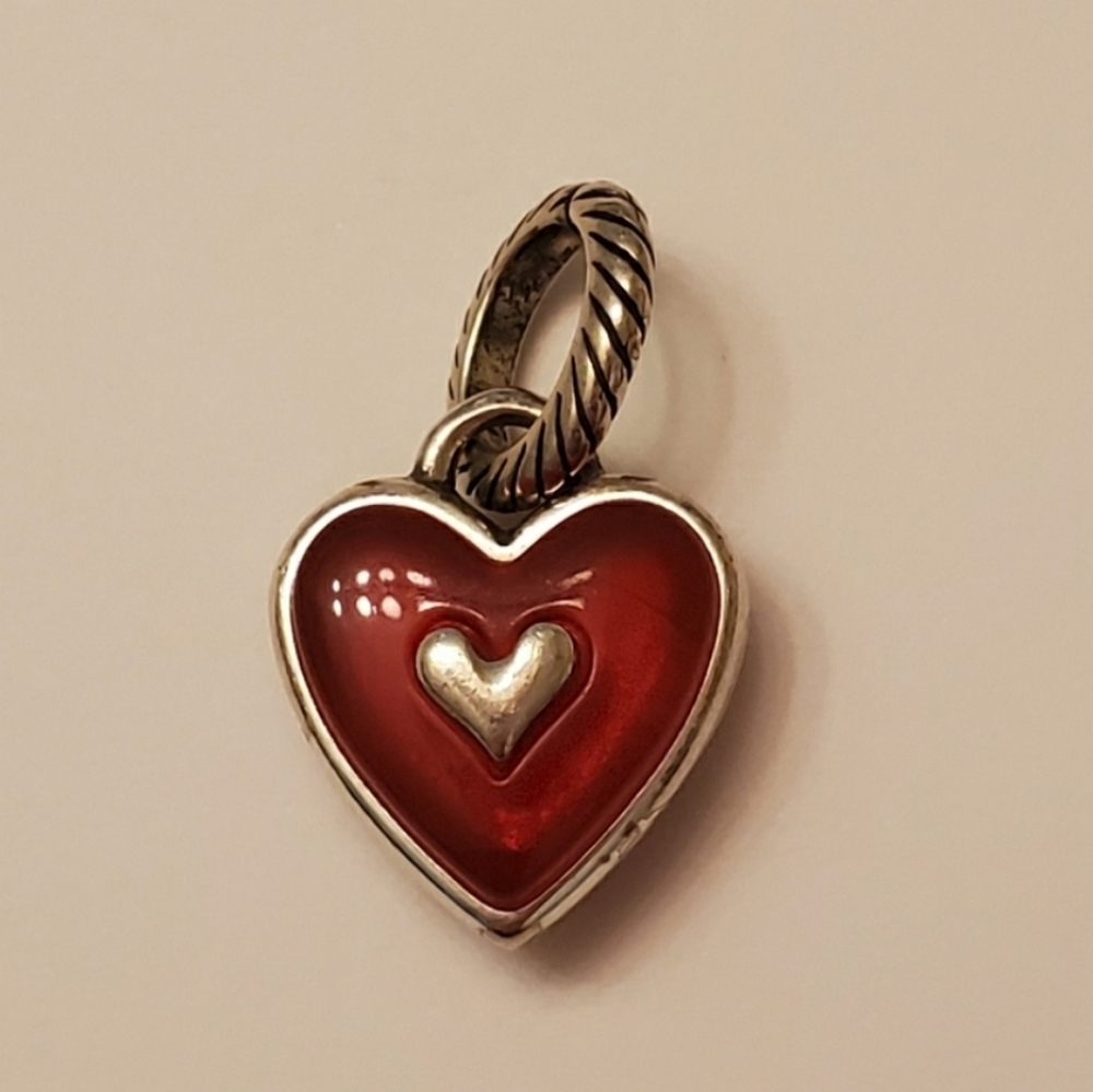 Brighton Retired Red Enamel B Mine Heart
